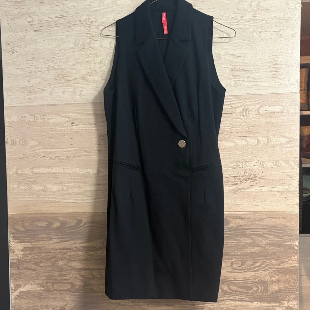 SPANX Elegant Black Midi Dress - Picture 1 of 2